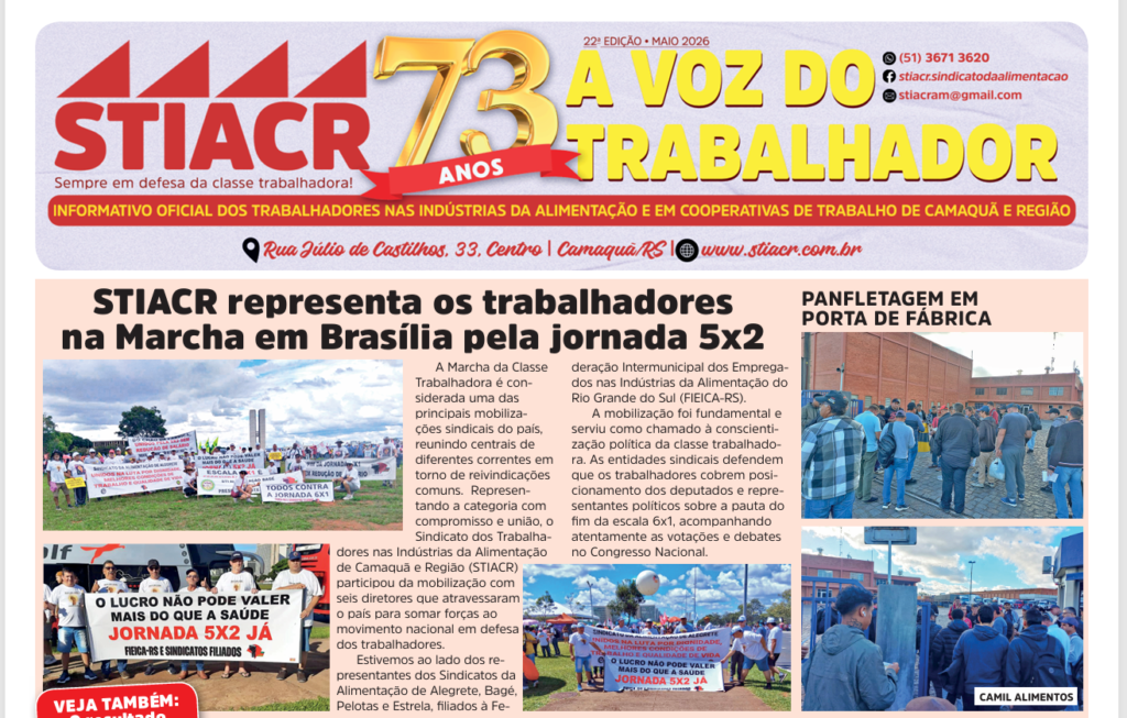 STIACR – 22ª Edição do Jornal A Voz do Trabalhador